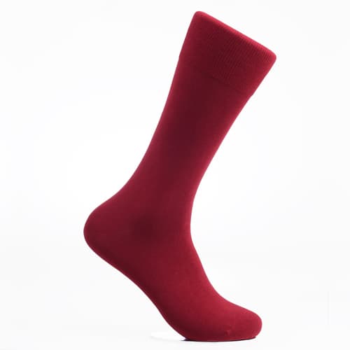 Men_s dress socks _ Brick red solid socks_Egyptian cotton